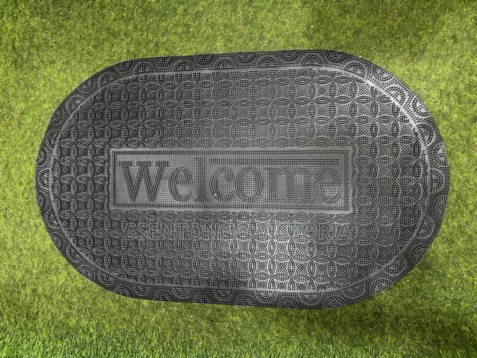 Black Welcome Carpet