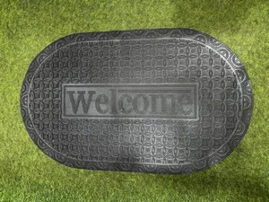 Black Welcome Carpet