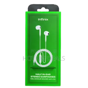 Infinix Half In Ear Stereo Headphones With Full Bass Earphones