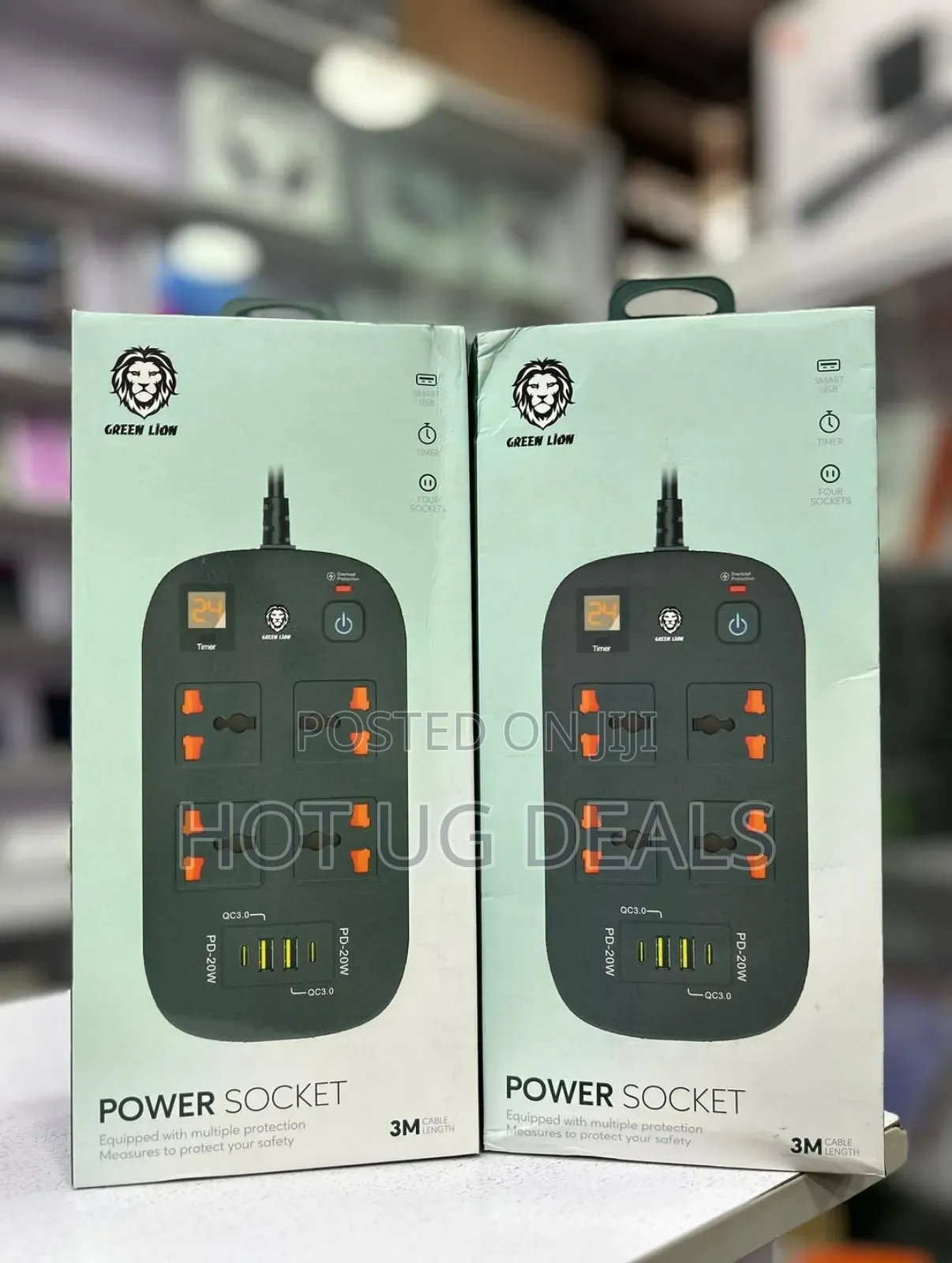 Green Lion 4 Ac 2 Usb & 2 Usb-c Pd 40w Smart Power Socket 3500w (3m)