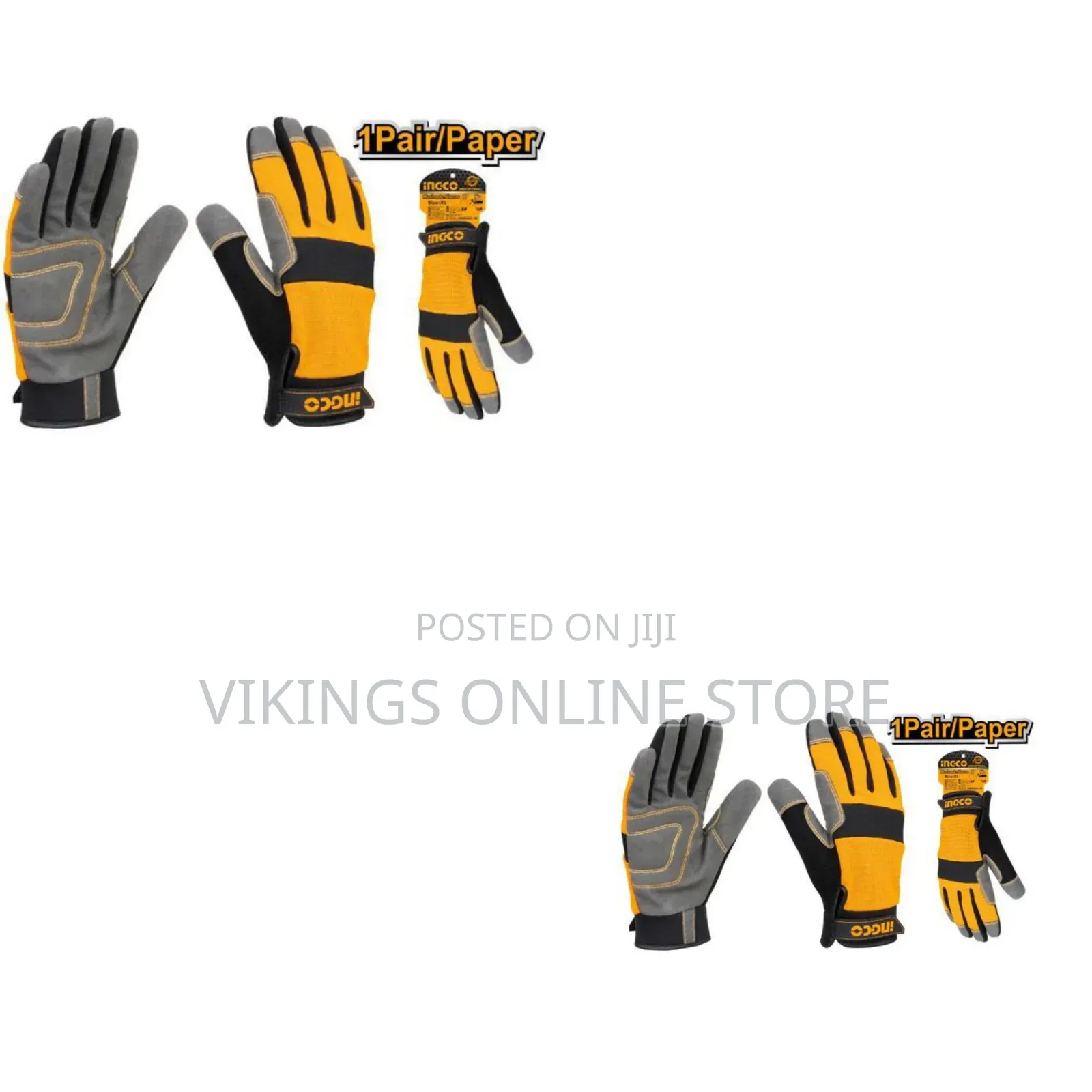 Ingco Hgmg01-xl - Mechanic Gloves - Orange