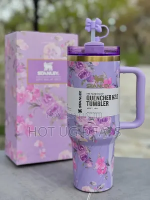 1.2l Floral Print Stanley Cup With Straw . Gift Cup Mug