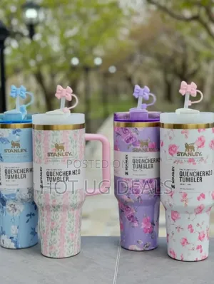 1.2l Floral Print Stanley Cup With Straw . Gift Cup Mug