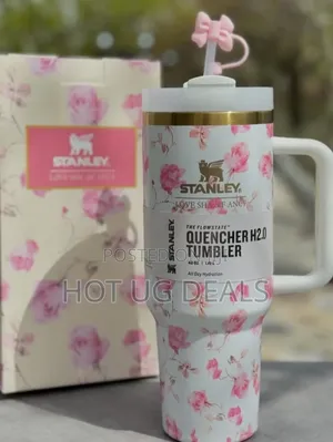 1.2l Floral Print Stanley Cup With Straw . Gift Cup Mug