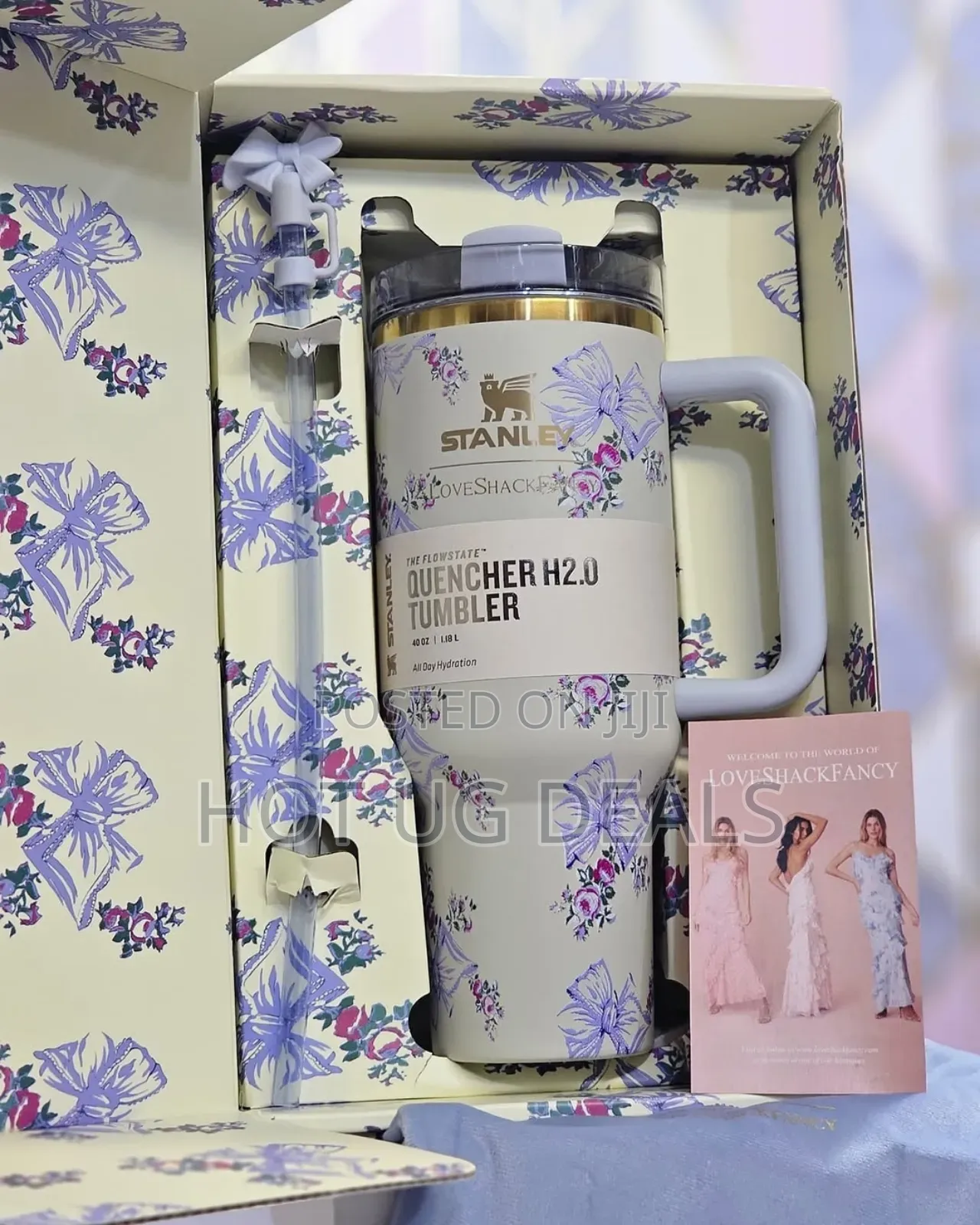 1.2l Floral Print Stanley Cup With Straw . Gift Cup Mug