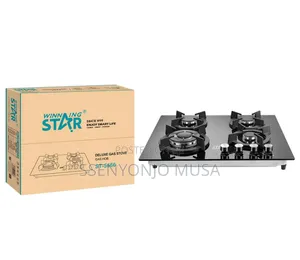 Winning Star 4-Burner Gas Stove – Tempered Glass Gas Hob With Auto