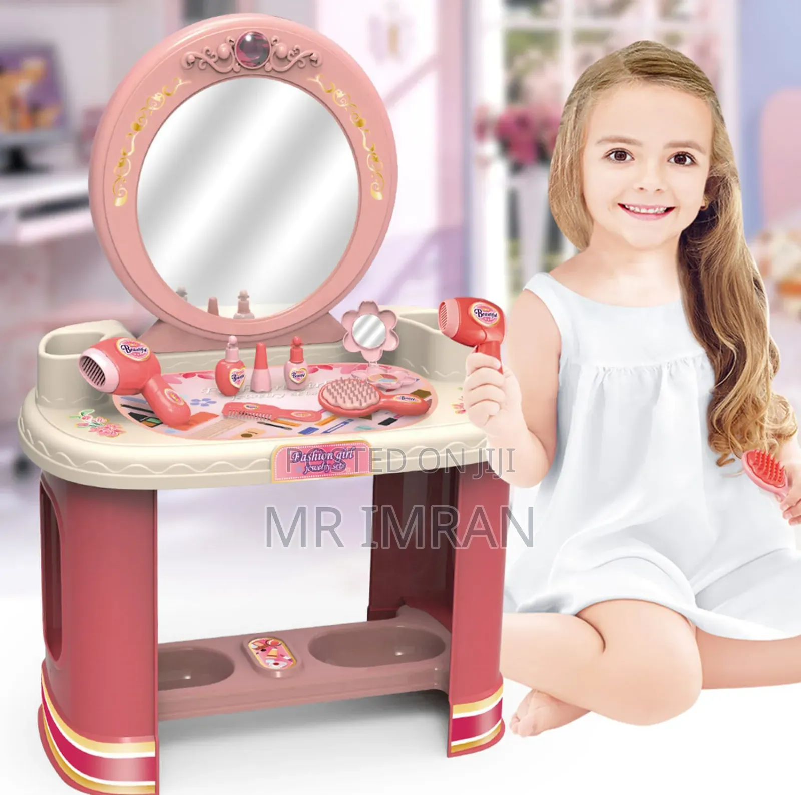 Kids' Pretend Play Dressing Table and Makeup Set.