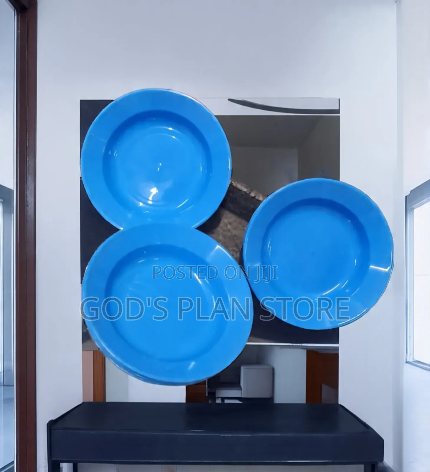Century Blue 120pcs Plastic Plates Plastic Plates (For School)