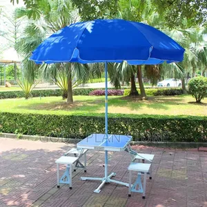 Portable Outdoor Folding Picnic Barbecue Table and Umbrella