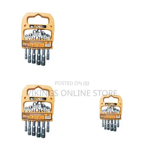 Ingco 6pcs/Set L-Angled Socket Wrench Set - Silver