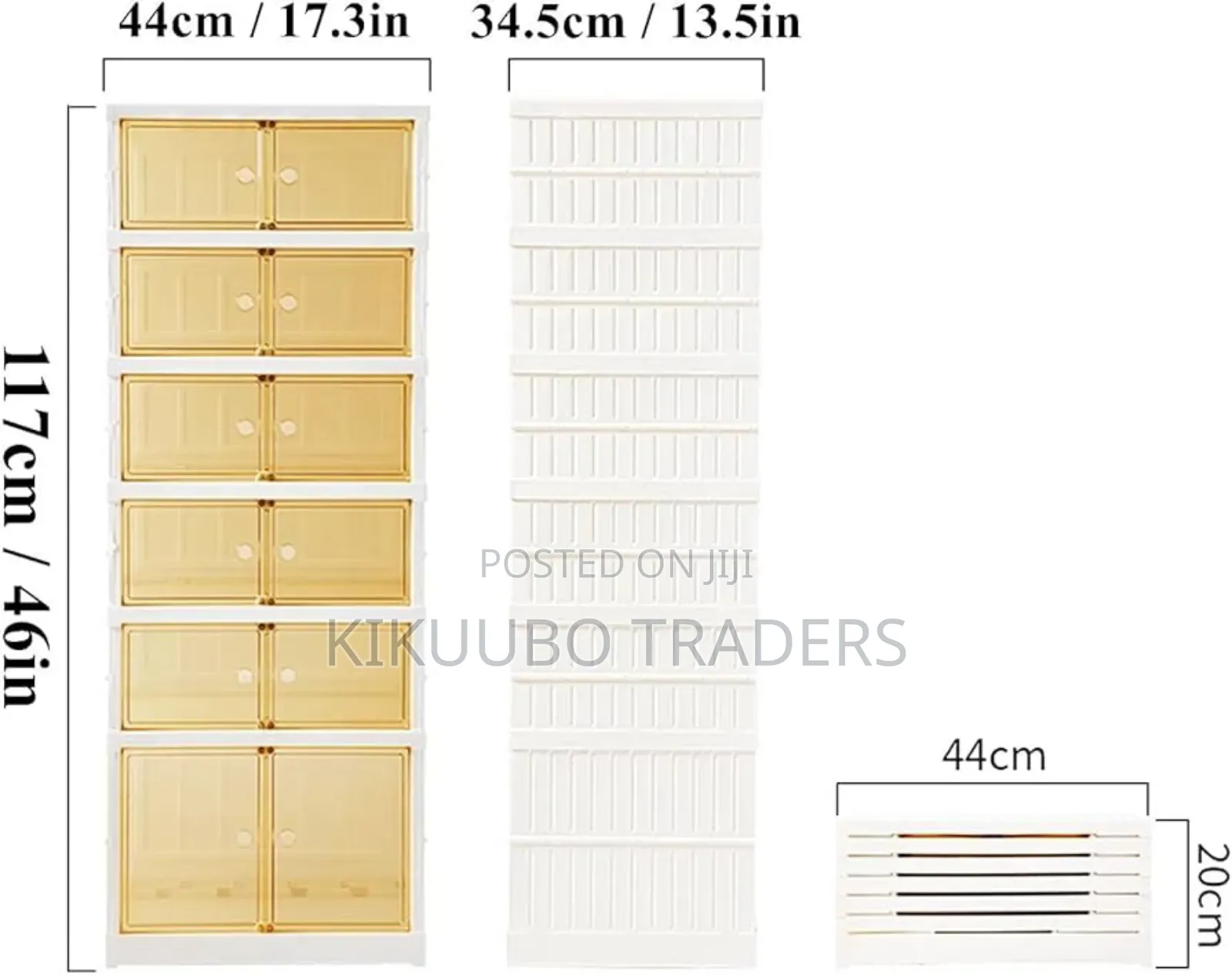 Foldable 10 Tier Transparent Shoe Rack