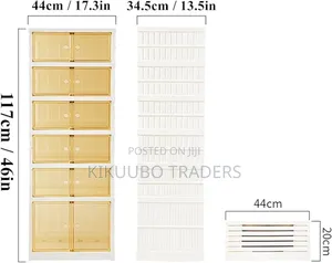 Foldable 10 Tier Transparent Shoe Rack