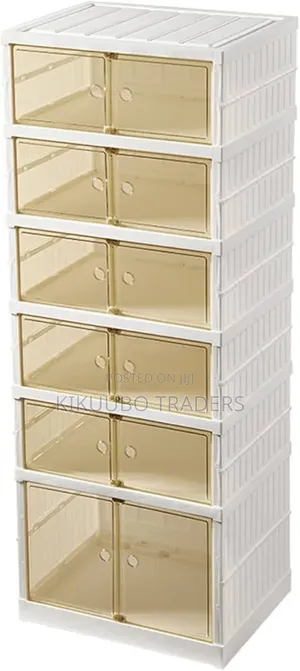Foldable 10 Tier Transparent Shoe Rack