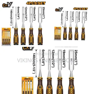 Ingco Hktwc0401 - 4 PCS Wood Chisel Set - Orange