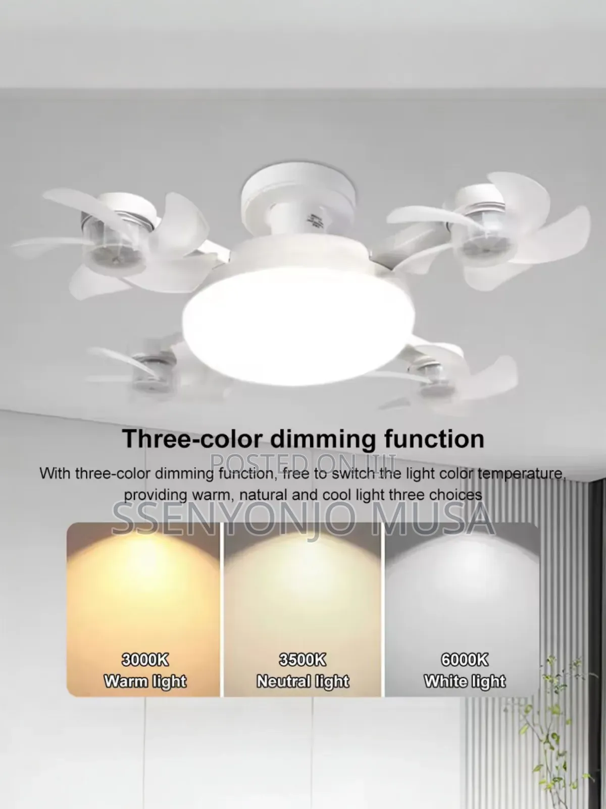 Drone Led 40w Ceiling Fan Light – E27, Remote Control, Dimmable,265v