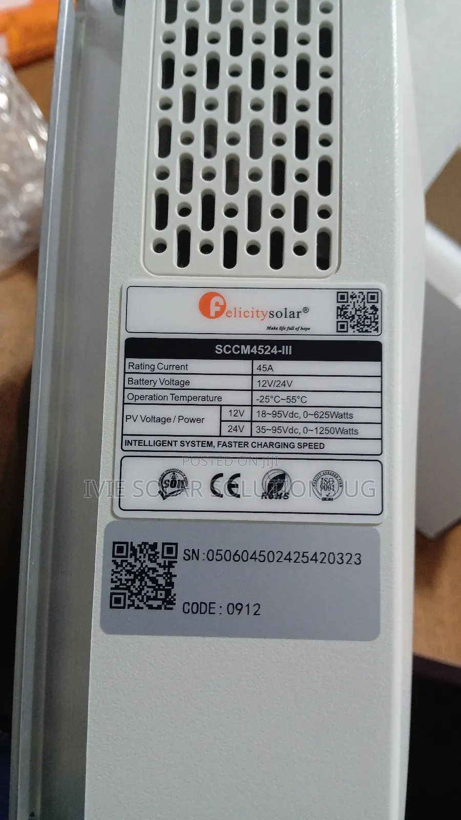 45a Felicity MPPT Charge Controller