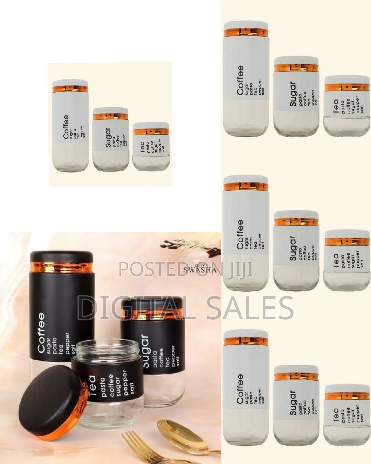 Elegant Kitchen Storage Canister Set (3-Piece)