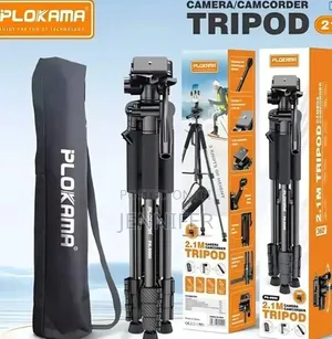 Plokama Heavy-Duty Camera Tripod With Mobile Phone Holder