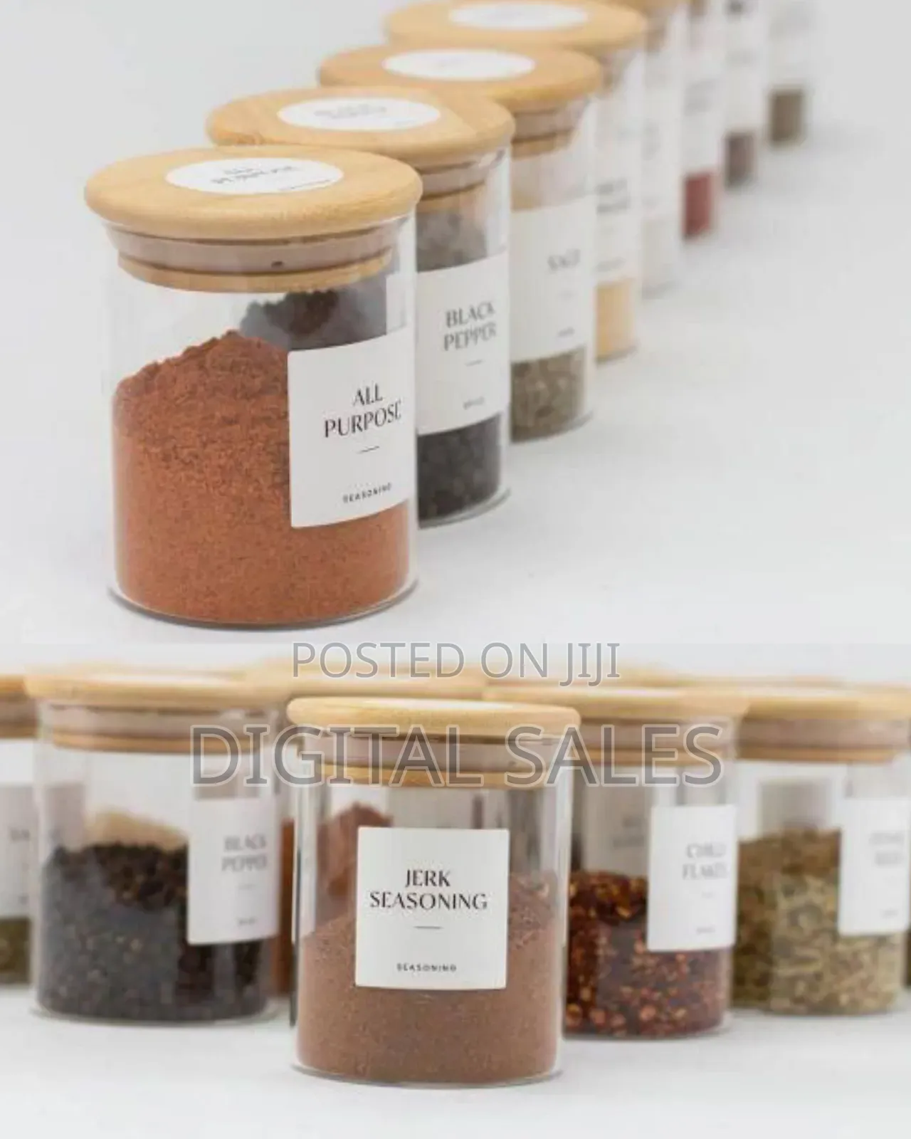 Sophisticated Glass Food Storage Jar Set With Bamboo Lids