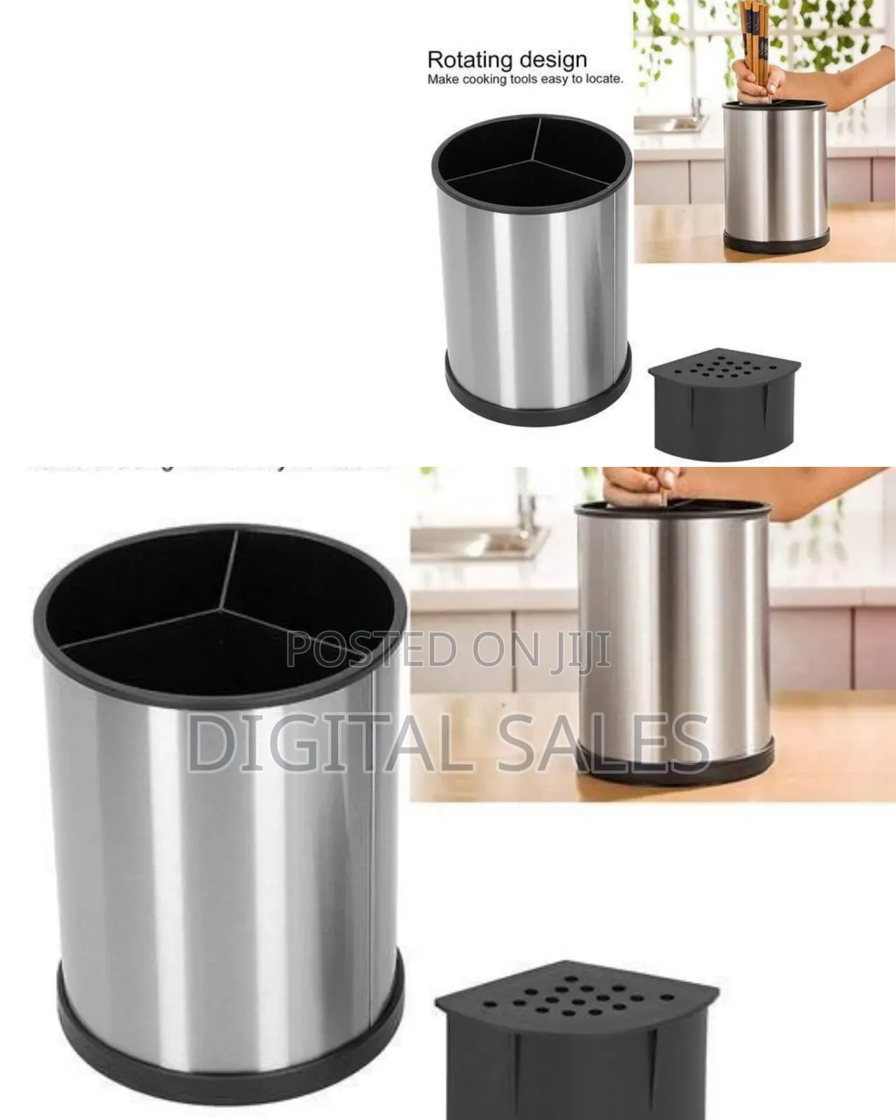 Modern Stainless Steel Kitchen Utensil and Chopstick Holder