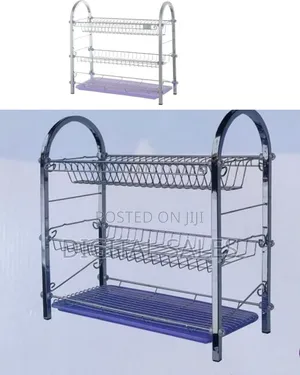 2-Tier Dish Drying Rack With Drainboard