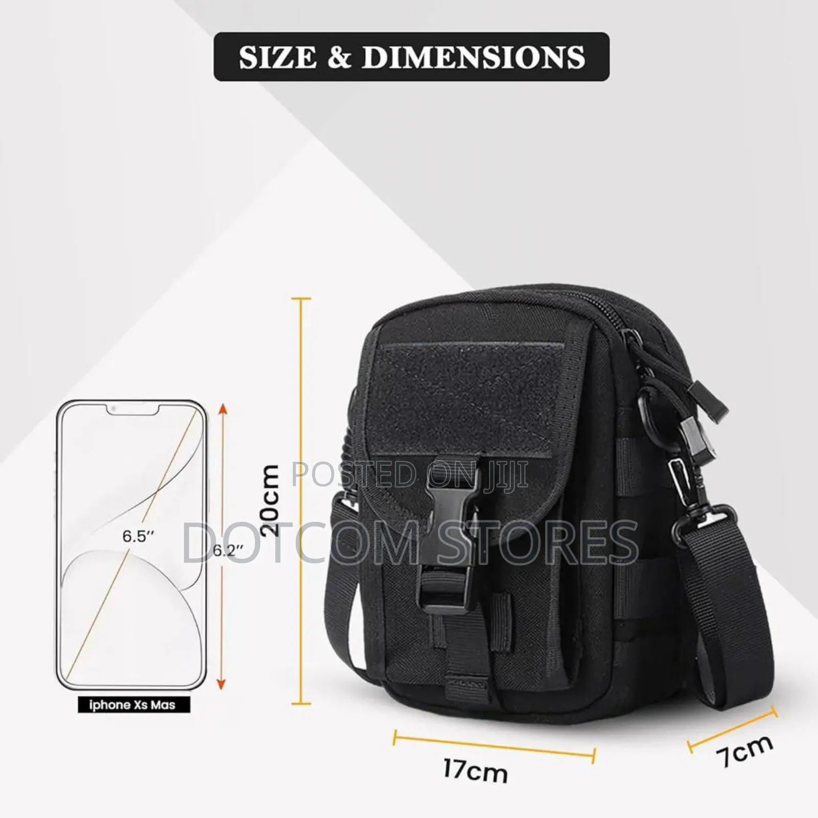 Carrytrip Tactical Multipurpose Black Sling Bag