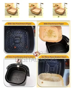 Square Air Fryer Disposable Parchment Paper Liners