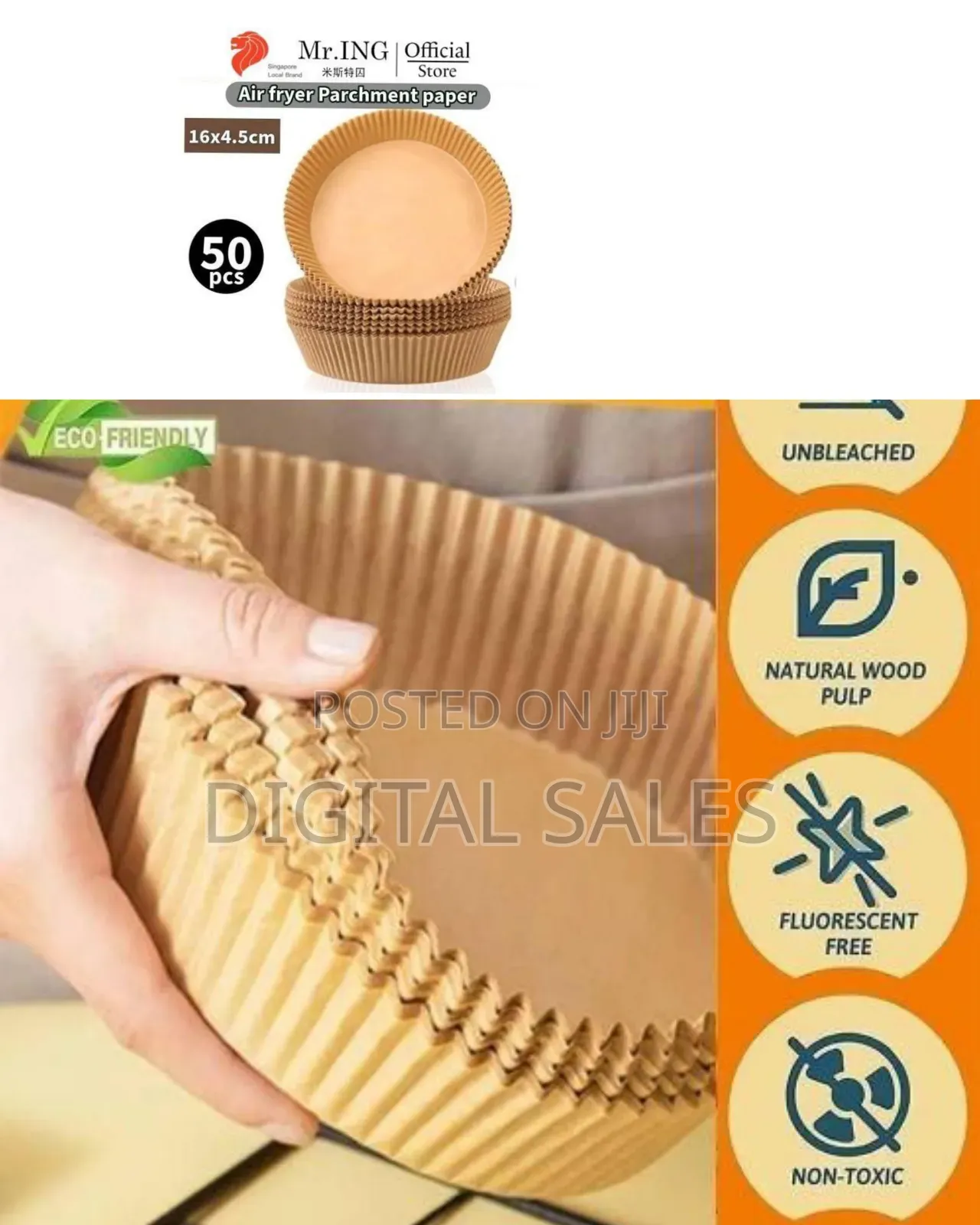 Round Air Fryer Disposable Paper Liners