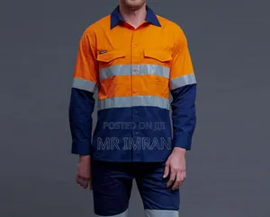 High-visibility Reflective Two Tone Long Sleeve Work Shirt