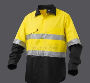 Reflective Spliced Long Sleeve Shirt And Trouser