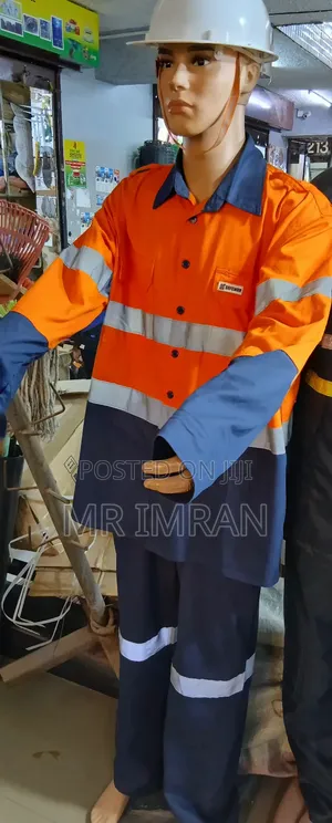 High-visibility Two-tone Work Uniform Shirt And Trousers
