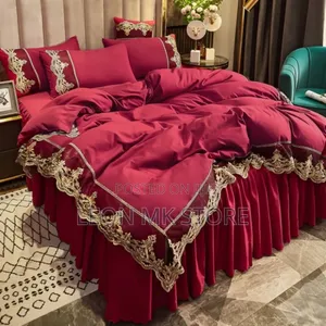 Maroon 6pcs Luxury Cotton Duvets