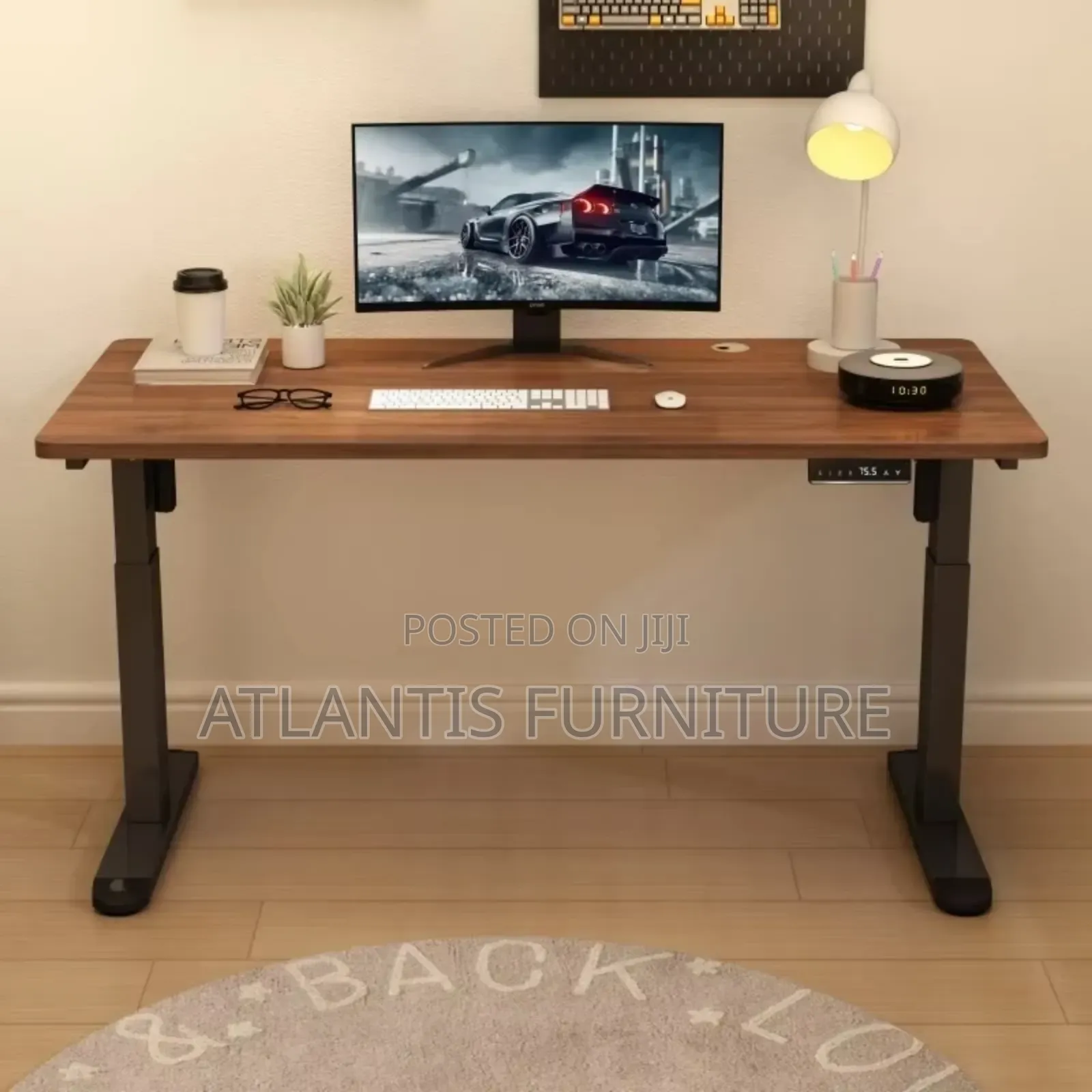 Electronic Desk Wooden Top
