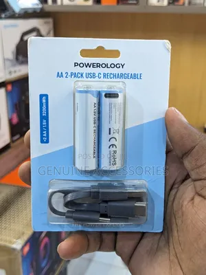 Powerlogy Aa-2 Pack Usb-C Rechargeable Batteries