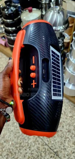 Portable Solar-Charging Bluetooth Speaker.