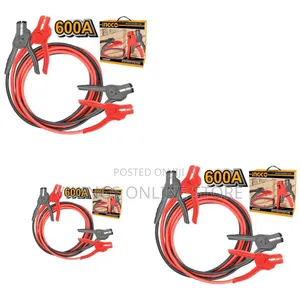 Ingco Booster Cable With Lamp - Red, Black