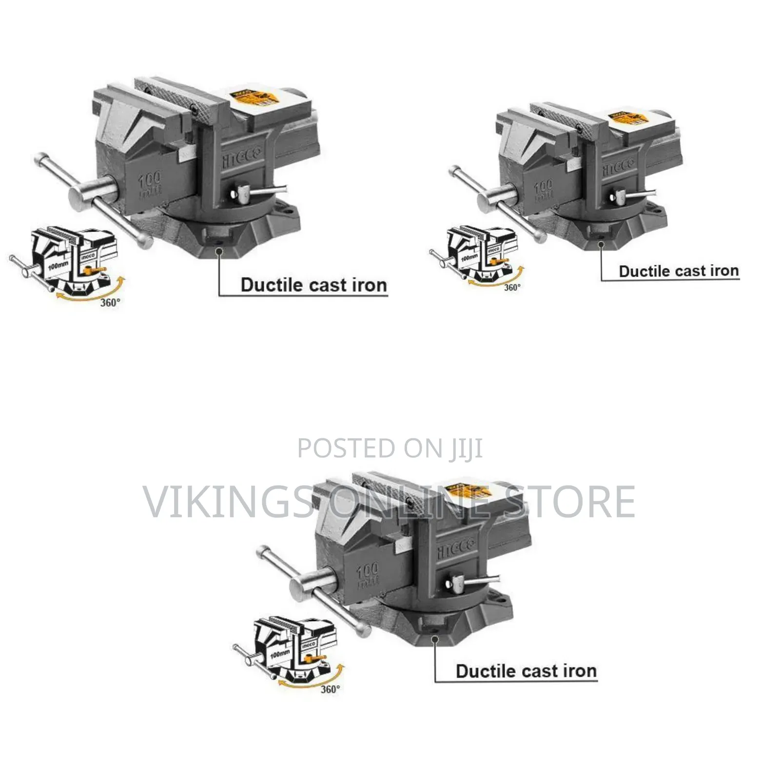 Ingco Hbv086 - Bench Vice - Orange