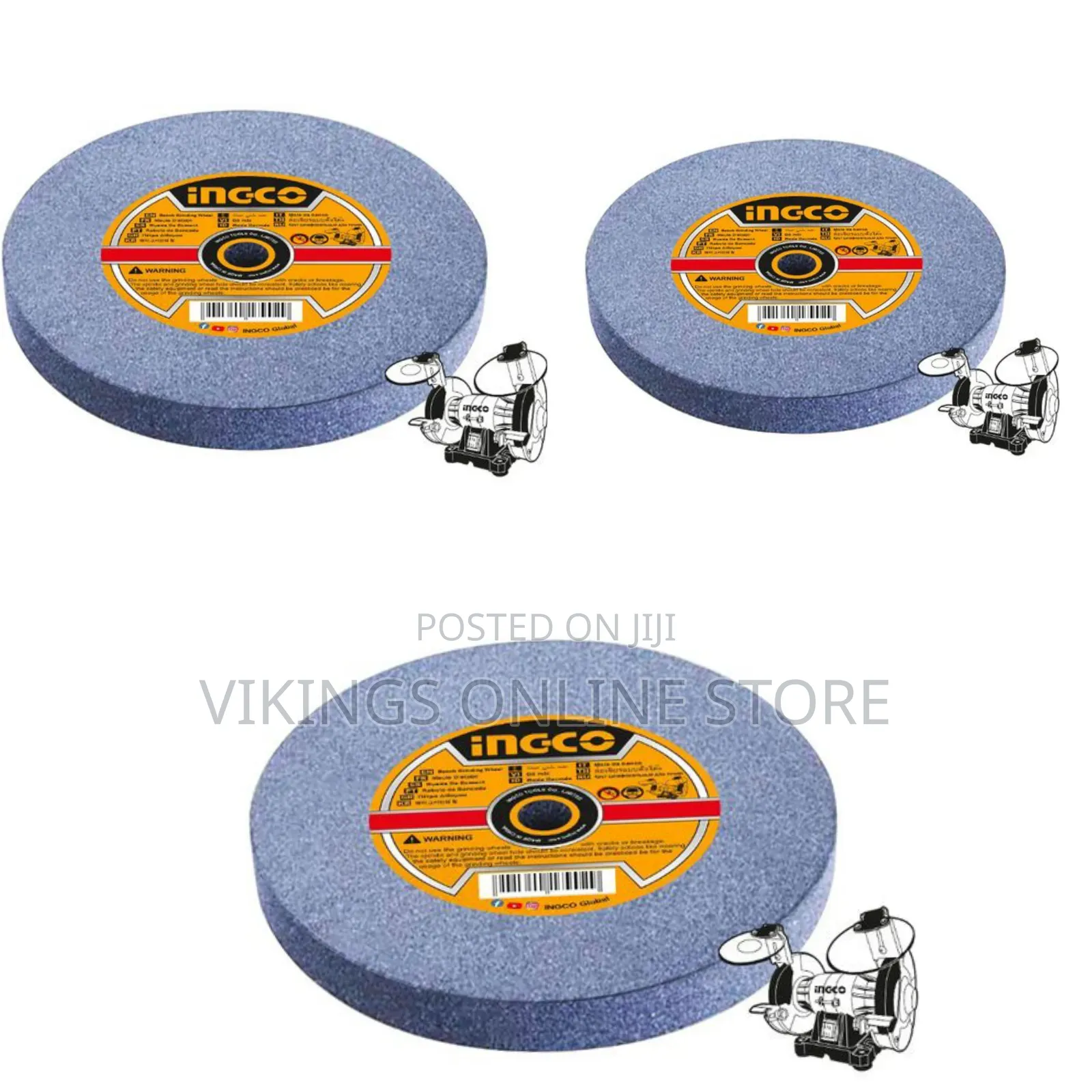 Ingco Agw 6 Inches Abrasive Bench Grinding Wheel - Orange