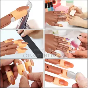 Nail Hand Practice-flexible Movable Practice Hand