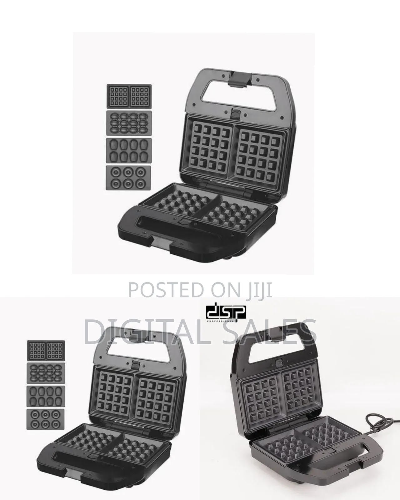 DSP Multi-Functional Waffle Maker With Interchangeable Plates