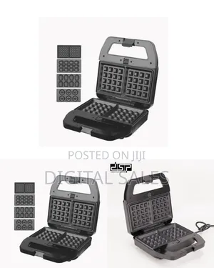 DSP Multi-Functional Waffle Maker With Interchangeable Plates