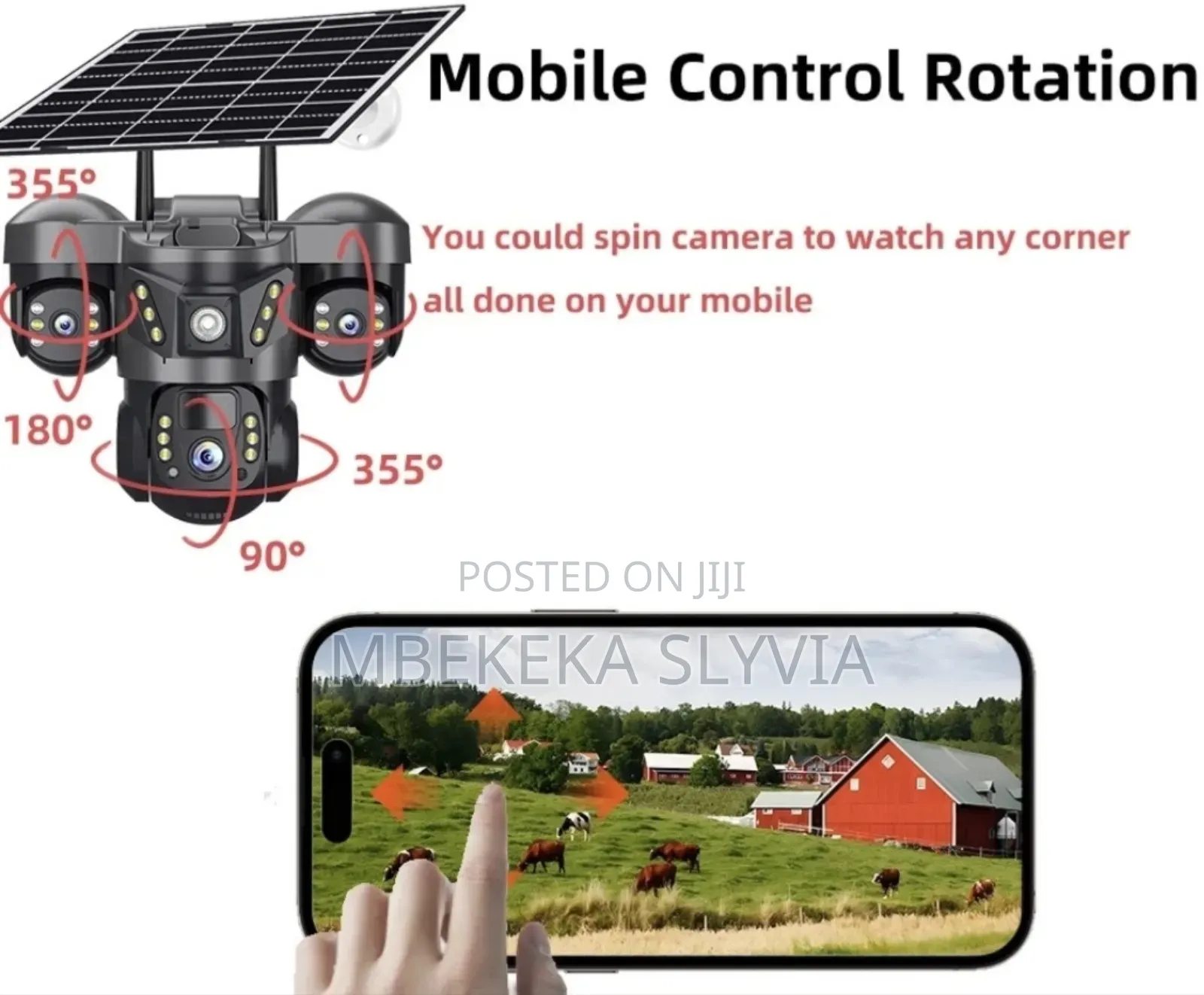 15mp 4g Solar Camera With Mobile Control Rotation