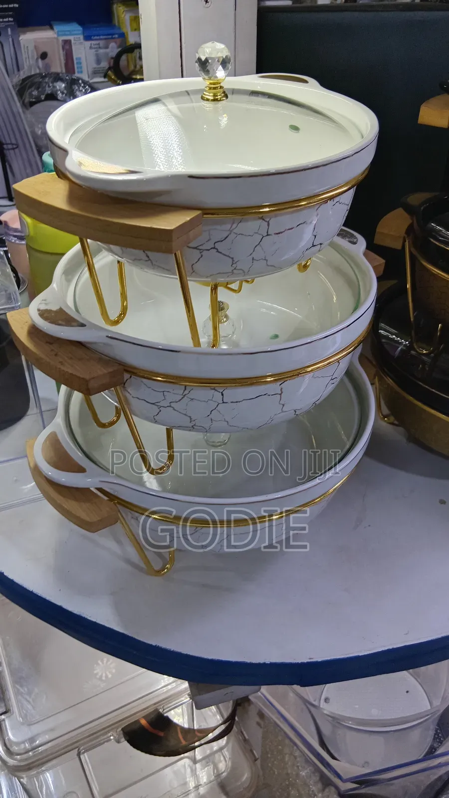 3-Piece Ceramic Chafing Dish Buffet Food Warmer Se