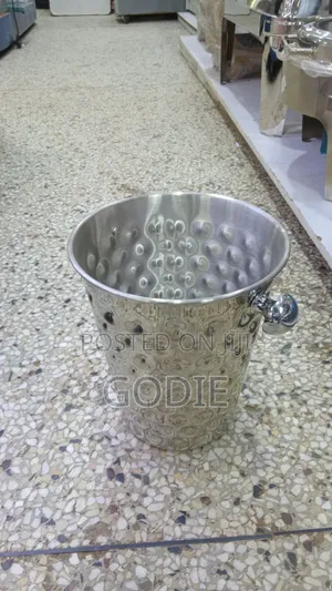 Hammered Stainless Steel Ice Bucket
