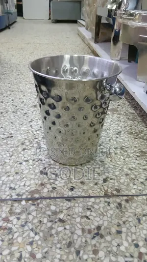 Hammered Stainless Steel Ice Bucket