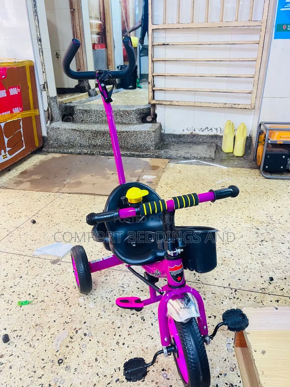 Kids Tricycle With Push Handle