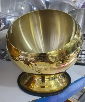 Golden Stainless Steel Serving Bowl or Champagne Ice Bucket