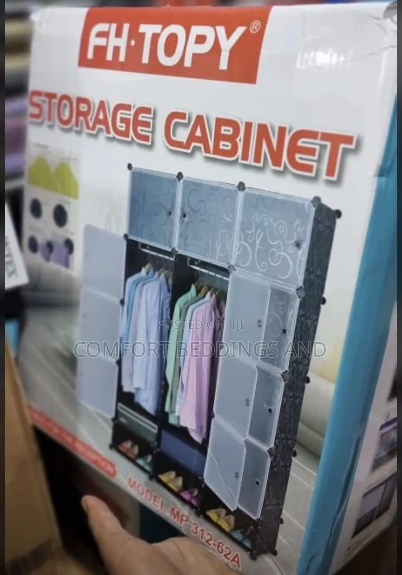 Three Column Plastic Closet Black