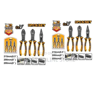 Ingco 3pcs Compound Action Pliers Insulated Pliers Set - Black/Yellow