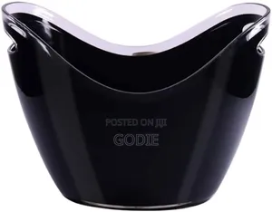 Black Acrylic Ice Bucket or Wine Cooler